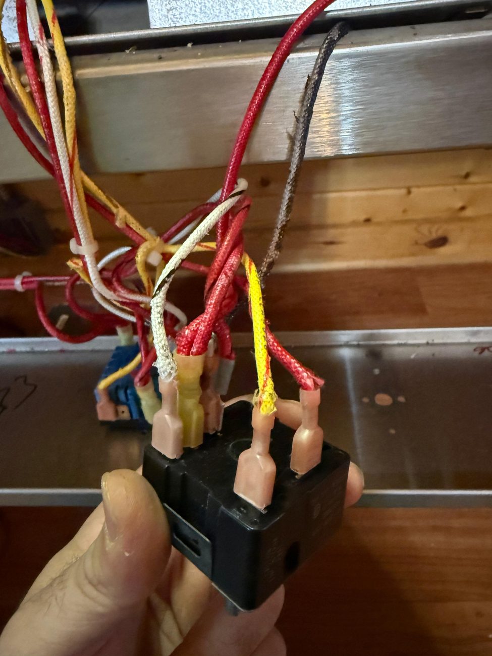 Stove switch wiring inspected