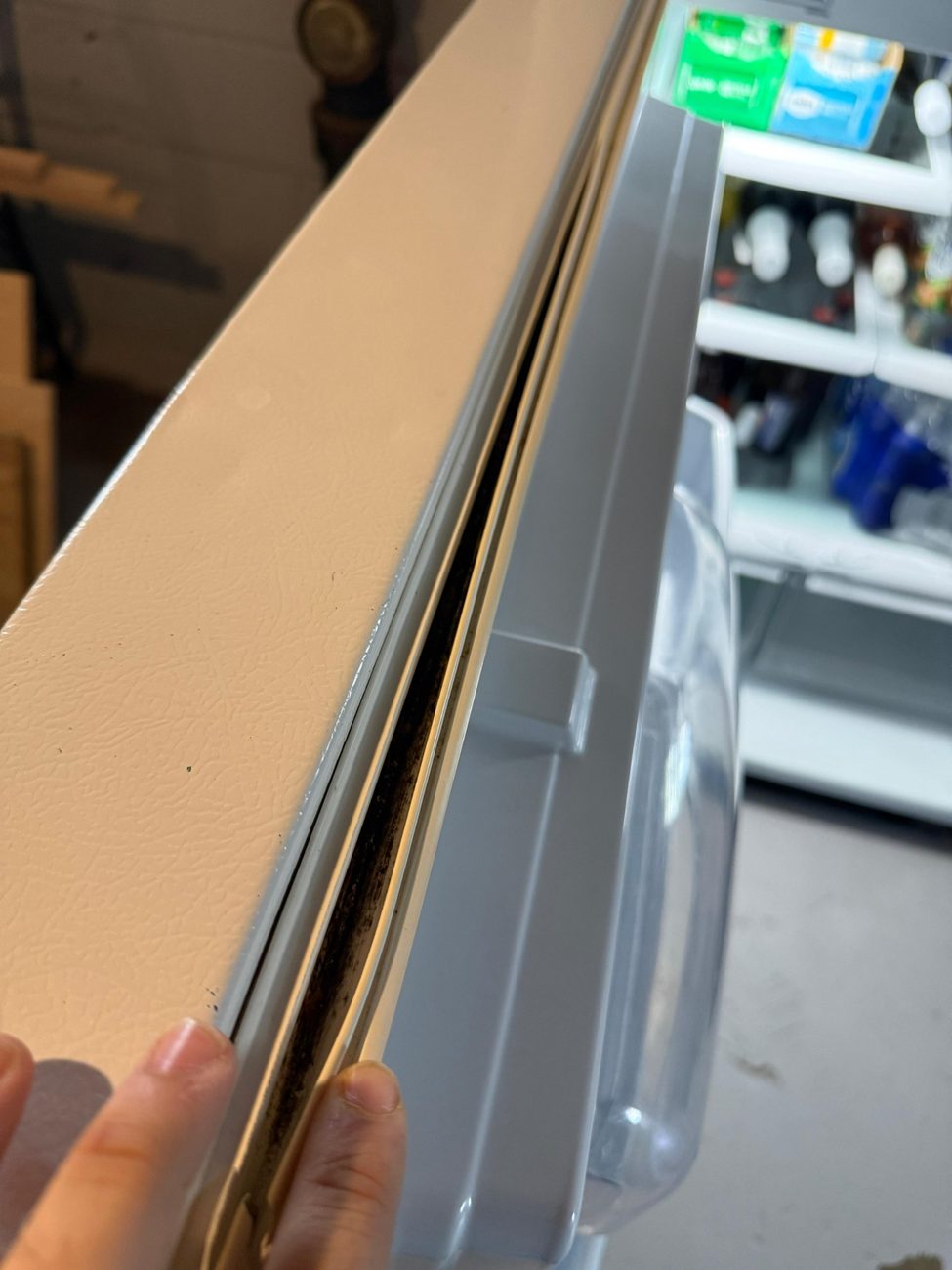 Refrigerator door seal inspected
